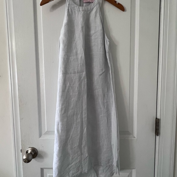 St. Tropez west 💯% linen dress. Single button closure in back.  Size XS - Picture 2 of 7